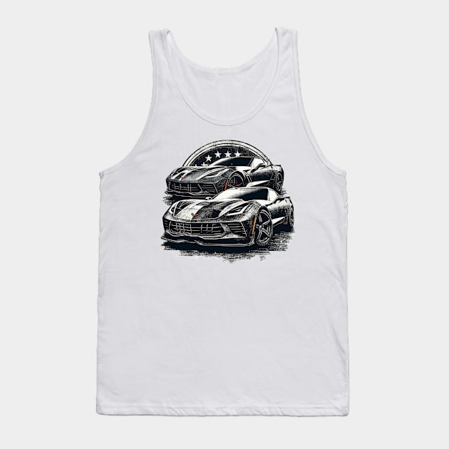 Corvette Tank Top by Vehicles-Art